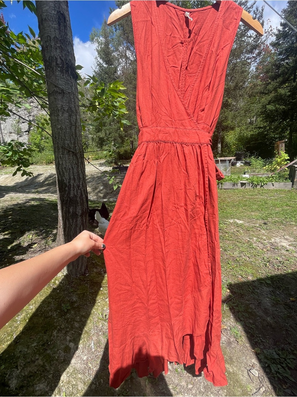 Linen maxi dress